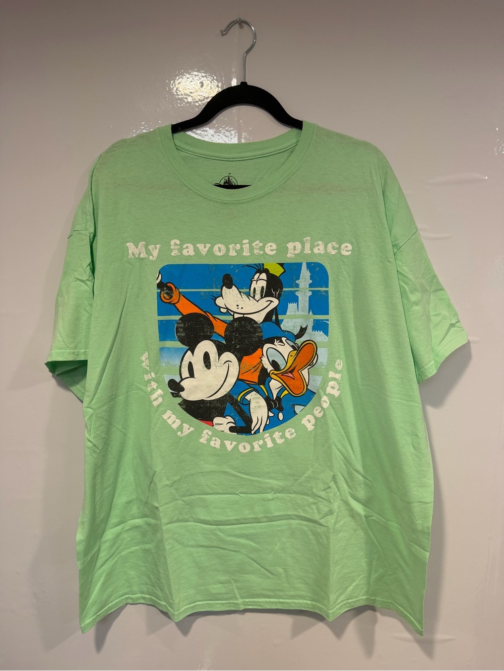 Graphic Disney Favorite Place Mickey & Friends Mint Green Tee